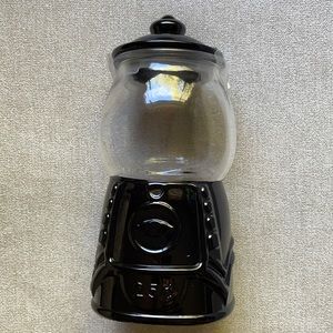 NEW! Target Glass/ Ceramic Black Gumball Holder